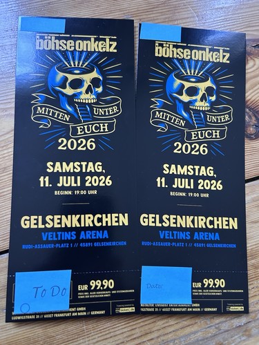 Böhse onkelz tickets - onkelz,