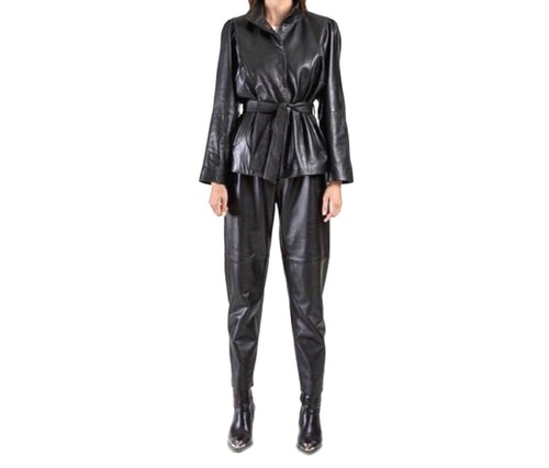 Weicher leder catsuit overall - weicher,