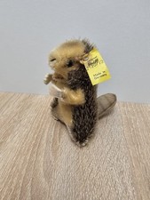 Steiff Biber Nagy 2120/10 mit Knopf und Fahne ca. 10 cm 59% Wolle 