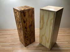 Sparbox Kiefer Holz Sparschwein Dekosäule Spar eingeflammt Urlaubskasse Spardose