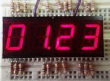 Dual 7-Segment LED-Display. rot, gemeinsame Kathode, Typ DL528-151. 2 Stück