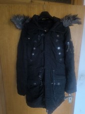 Damen  Jacke Winterjacke Parka Khujo Schwarz Gr. M mit Kapuze
