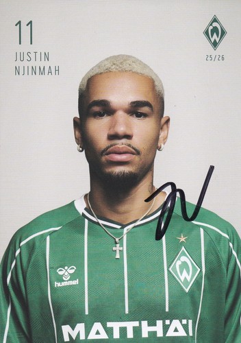 Autogrammkarte justin njinmah - autogrammkarte,