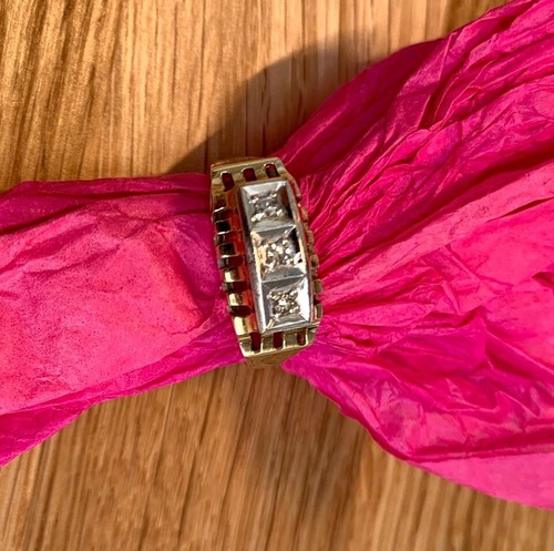 Damenring 14k gelb und - damenring, gelb-