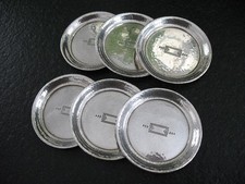 6 Untersetzer Silber 925 La