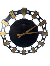 EMES electronic Wanduhr, Junghans Uhrwerk - Schmiedeeisen - Vintage - 70er/80er