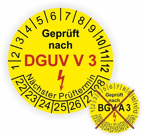 Prüfplaketten geprüft nach - geprüft,