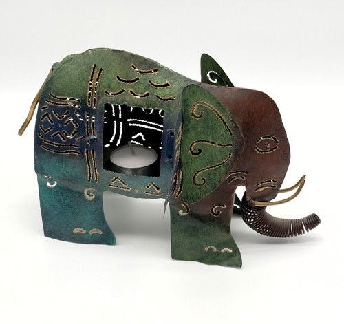 Windlicht elefant handarbeit - windlicht,