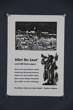 Dachauer Maler Richard Huber Linolschnitt Dachau Stadtrat Nachtwächter