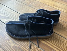 ▶️ CLARKS Desert Trek Gr. 41,5 wie NEU blau UK 7,5 US 8 Wildleder Suede