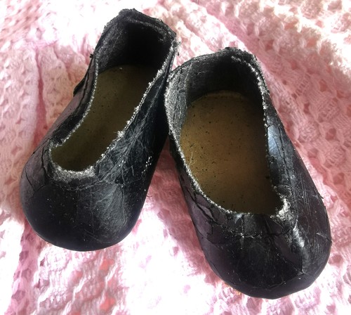 Antike wachstuch puppenschuhe - antike,