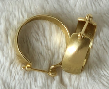 Ein Paar Creolen Echt Gold 585 14ct d= 18mm Gelbgold Orringe Schmuck punziert