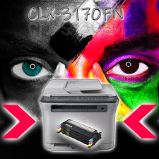 SAMSUNG Multifunktions-Farblaserdrucker CLX-3170FN FAX LAN inkl. neue Toner