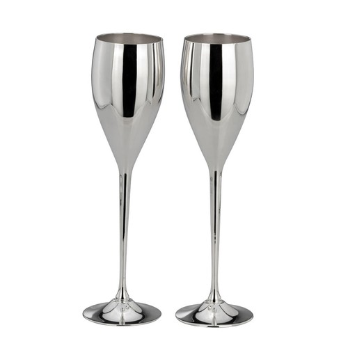 Sektglas paar versilbert - sektglas,