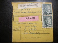 #2607 Dt. Reich Paketkarte aus