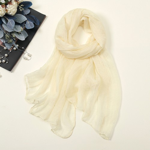 Dame einfarbig chiffon schal - einfarbig,