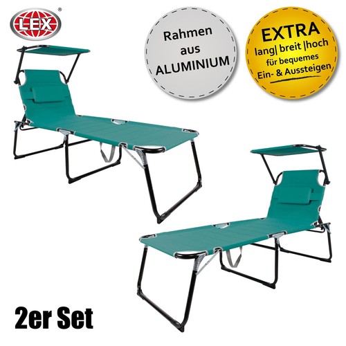 2er set xxl alu gartenliege - 2er-set,