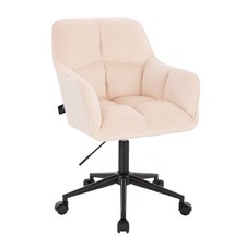 B-Ware SVITA JERRY Schreibtischstuhl höhenverstellbar Drehstuhl Samt Beige