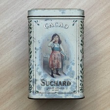 SUCHARD CACAO No. 287 alte Blechdose Kusshandmädchen MILKA ca. 9x9x13,75cm
