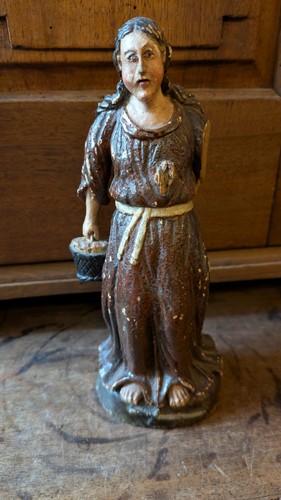 Antik große holz figur krippe - antik,
