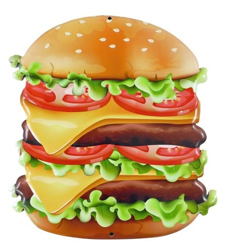 Blechschild hamburger burger - hamburger,