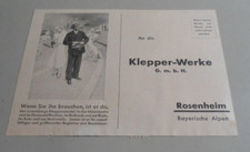 Alte Postkarte Bestellkarte Reklame Klepper-Werke Gummiartikel Rosenheim