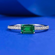 0.8CT Green Sterling Silver