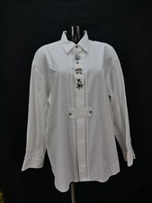 Gr.XL Trachtenhemd weiß Baumwolle Bauernhaus Stickerei Trachten Hemd TH1468