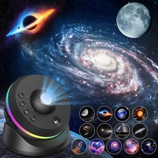 Galaxy Projektor, 4K HD Planetarium Sternenprojektor mit 13 Filmscheiben,