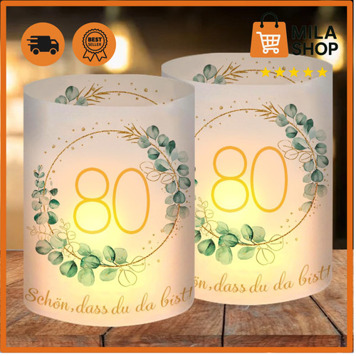 Windlicht geburtstag - 80,