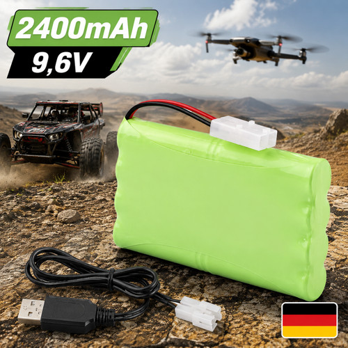 Wiederaufladbar 2400mah - 9.6v,