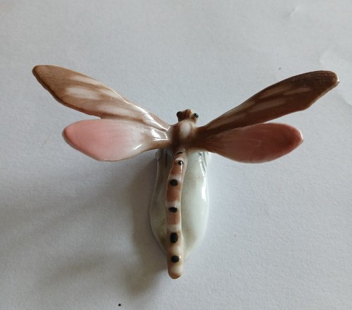 Porzellanfigur libelle - porzellanfigur,