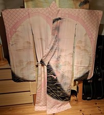 Furisode Kimono, Seide, aus