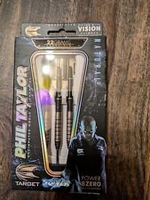 Phil Taylor Steel darts Power 8 Zero 22 gramm Natural gebraucht schwarz silber 