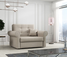 Sofa Vivian Silver I Sessel Ausklappbar Schlaffunktion Bettkasten Moderne Stil