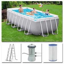 INTEX Komplettset Prism Frame Pool 400x200x122cm Filterpumpe Schwimmbecken