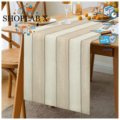 Tischläufer beige abwaschbar - tischläufer,