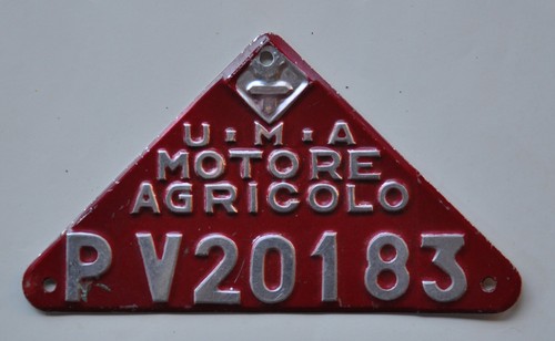 Nummernschild italien traktor