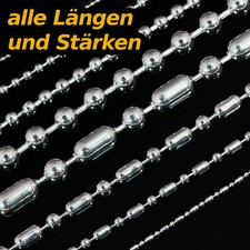 Kugelkette Edelstahl Dog Tag Halskette für Anhänger silber alle Längen