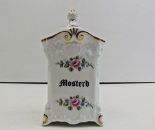 Vorratsdose für Senf,Gerold Porzellan mit Holländische Beschriftung**MOSTERD**