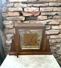 Hübsche Art Deco German Haller " Oak Westminster Chime Manteluhr