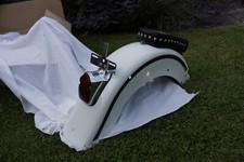 Harley Davidson Orginal Kotflügel Heritage Softail Springer FLST  blau weiss