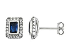 Saphir Edelstein Ohrringe