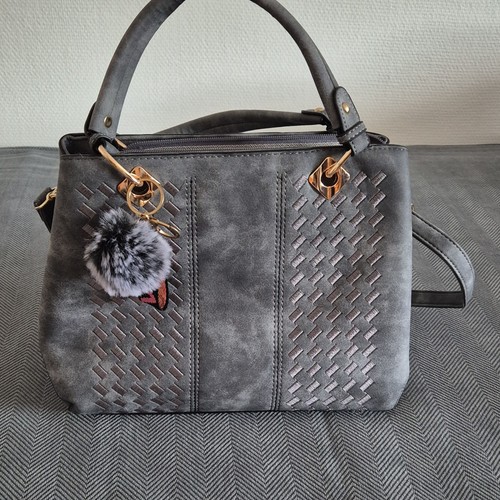 Damen henkeltasche grau - henkeltasche,