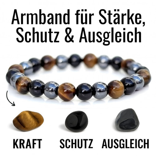 Armband tigerauge obsidian - armband,