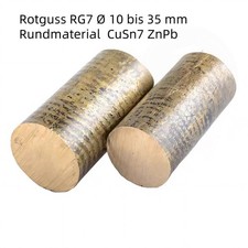 RG7 Ø 10 bis 35 mm Rundmaterial Rundstange Ronde CuSn7 ZnPb Buchse rund Rotguss