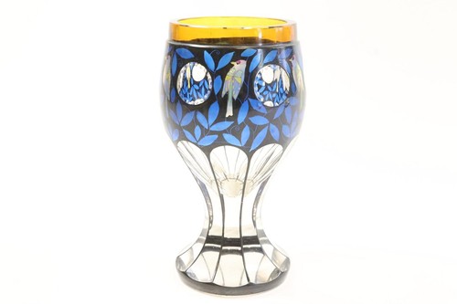 Jugendstil pokalglas glas - pokalglas,
