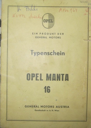 Opel manta 1974 - ,