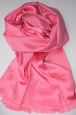 Seiden Schal Damen in Rosen Rosa - Seidensatin, toller Fall + zarter Glanz Edel 