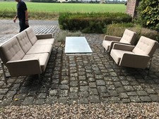 florence knoll, Parallel Bar Sofa, Zwei Sessel und Tisch, 